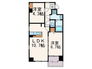 エトゥ－ル博多駅前の物件間取画像